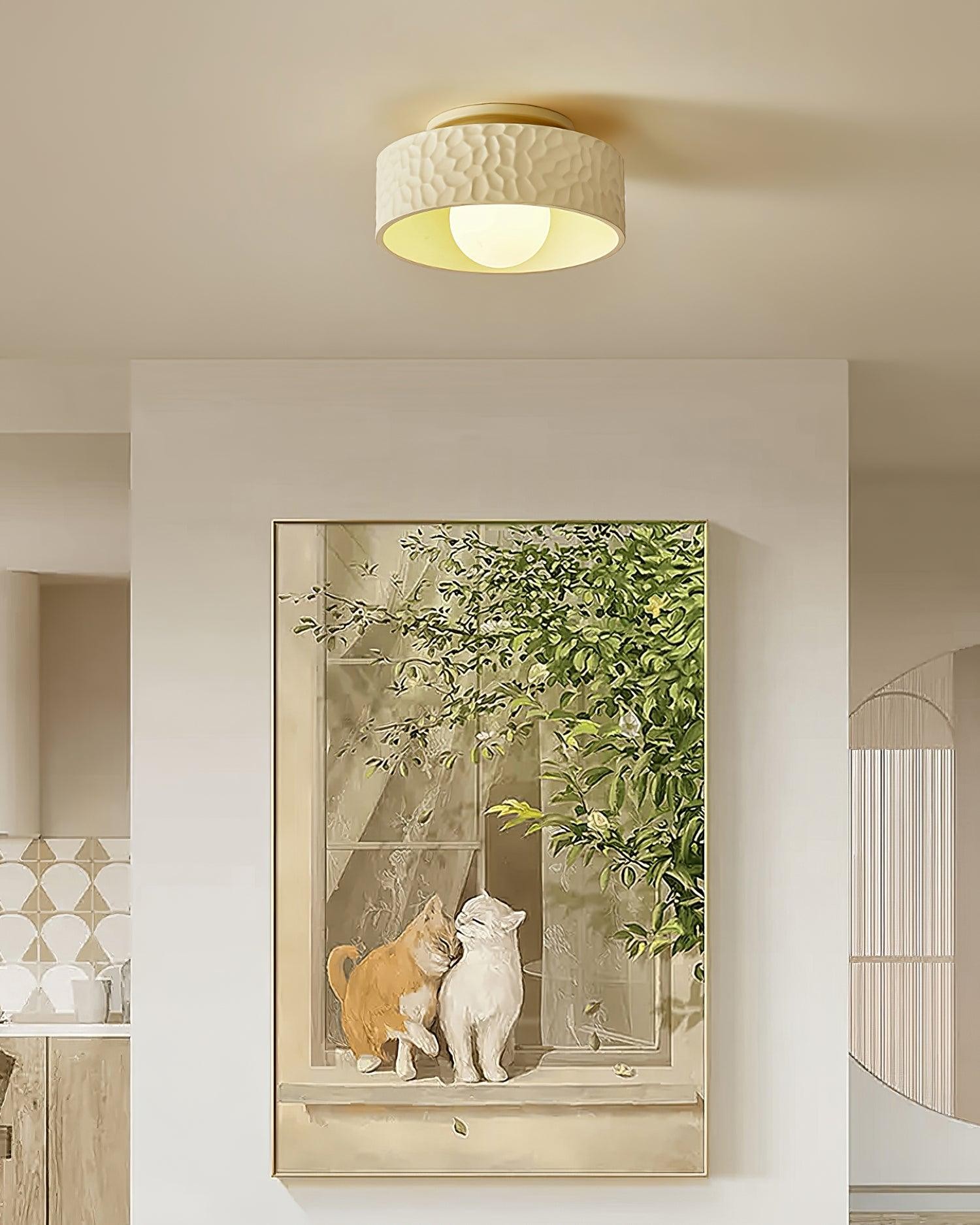 Crèmekleurige creatieve hal plafondlamp HL397