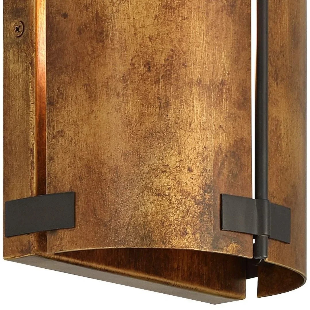 Rustivon rustieke wandlamp - gebogen metalen kap in vintage stijl voor de slaapkamer HL2430