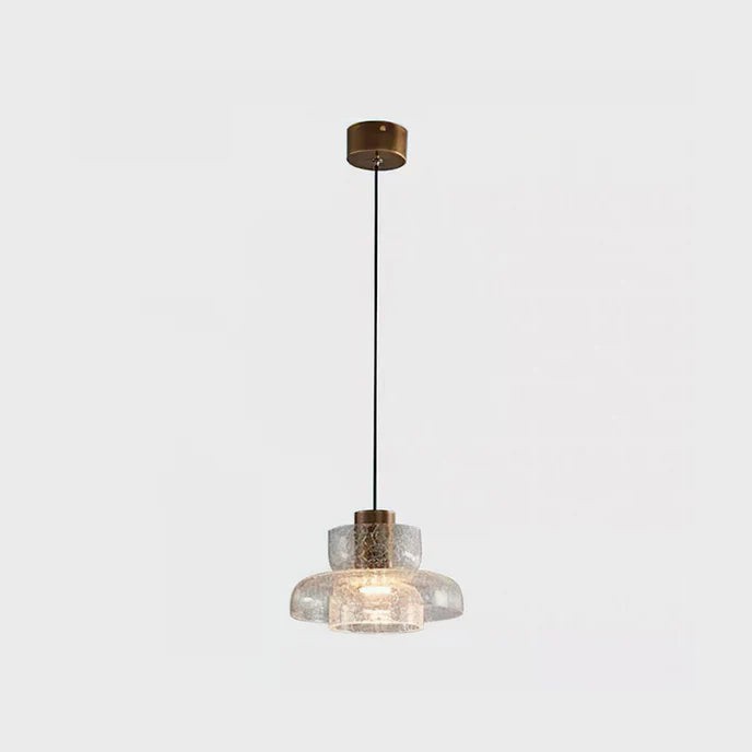 Retro hanglamp van gebarsten glas HL1253