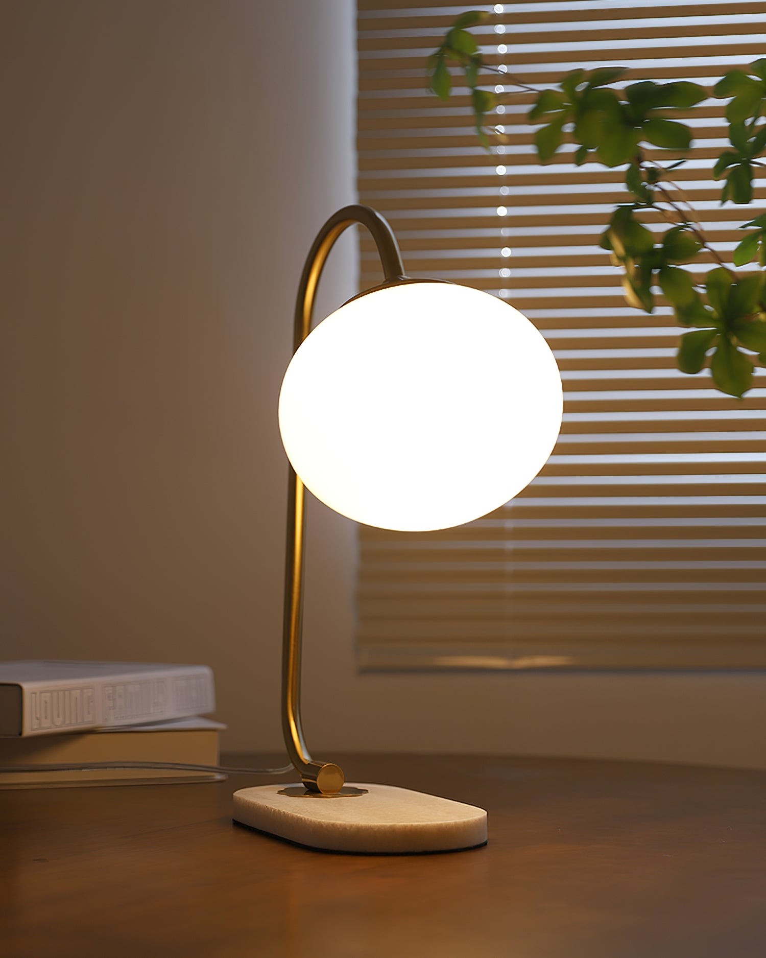Nordic Mushroom Glazen Nachtkastje Lamp HL778