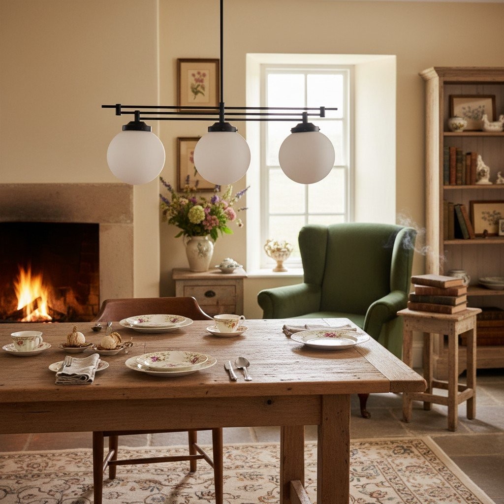 Glorica Glazen Bolvormige Hanglamp - Art Deco Hanglamp voor Thuis HL1704