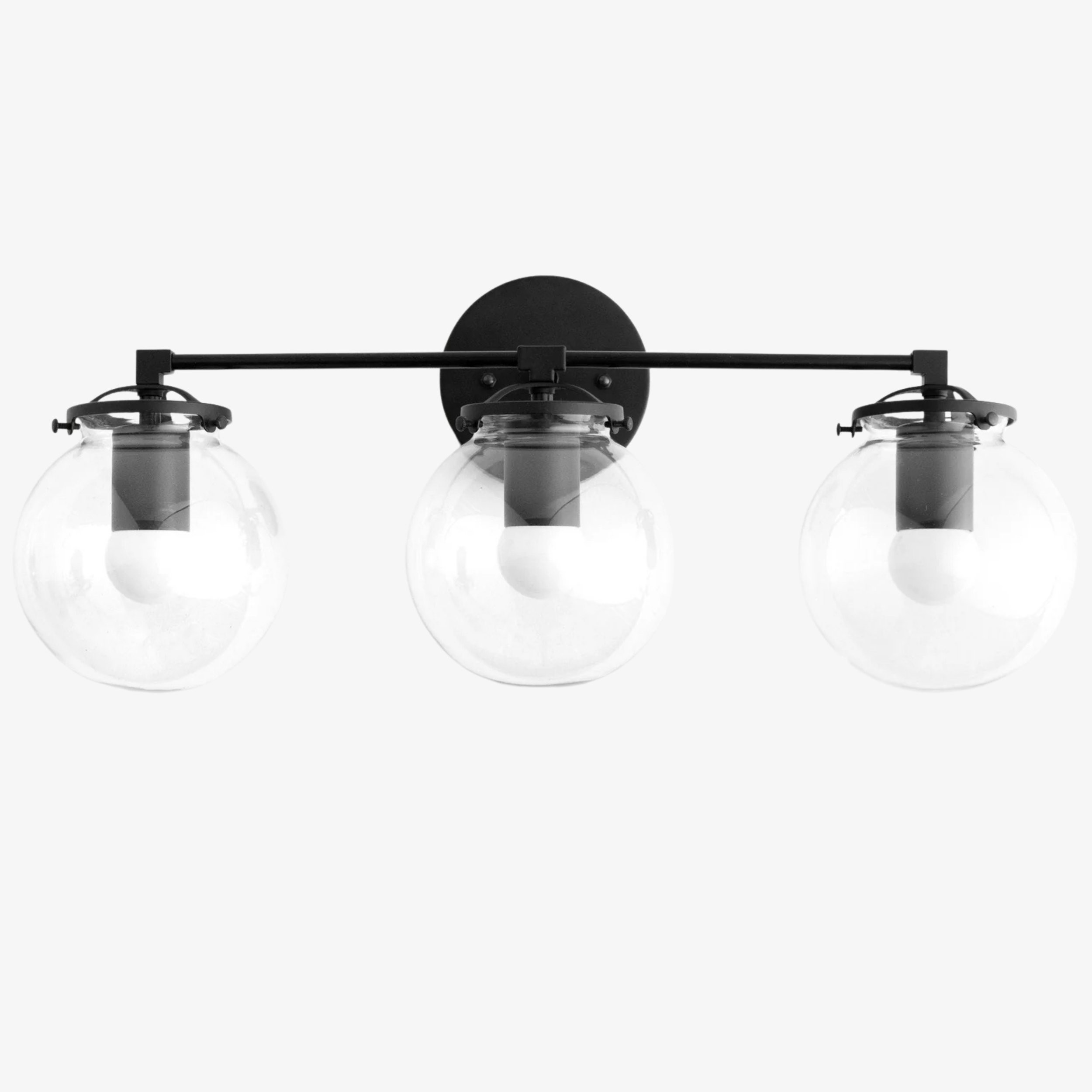 Glorica Glass 3 Shade Globe Vanity Light - Zachte badkamerlamp HL1691