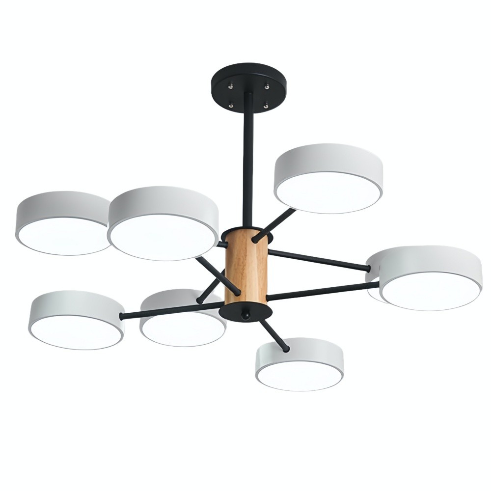 Scandinavische kroonluchter met houten takken - Sputnik Disc LED-lamp HL1352
