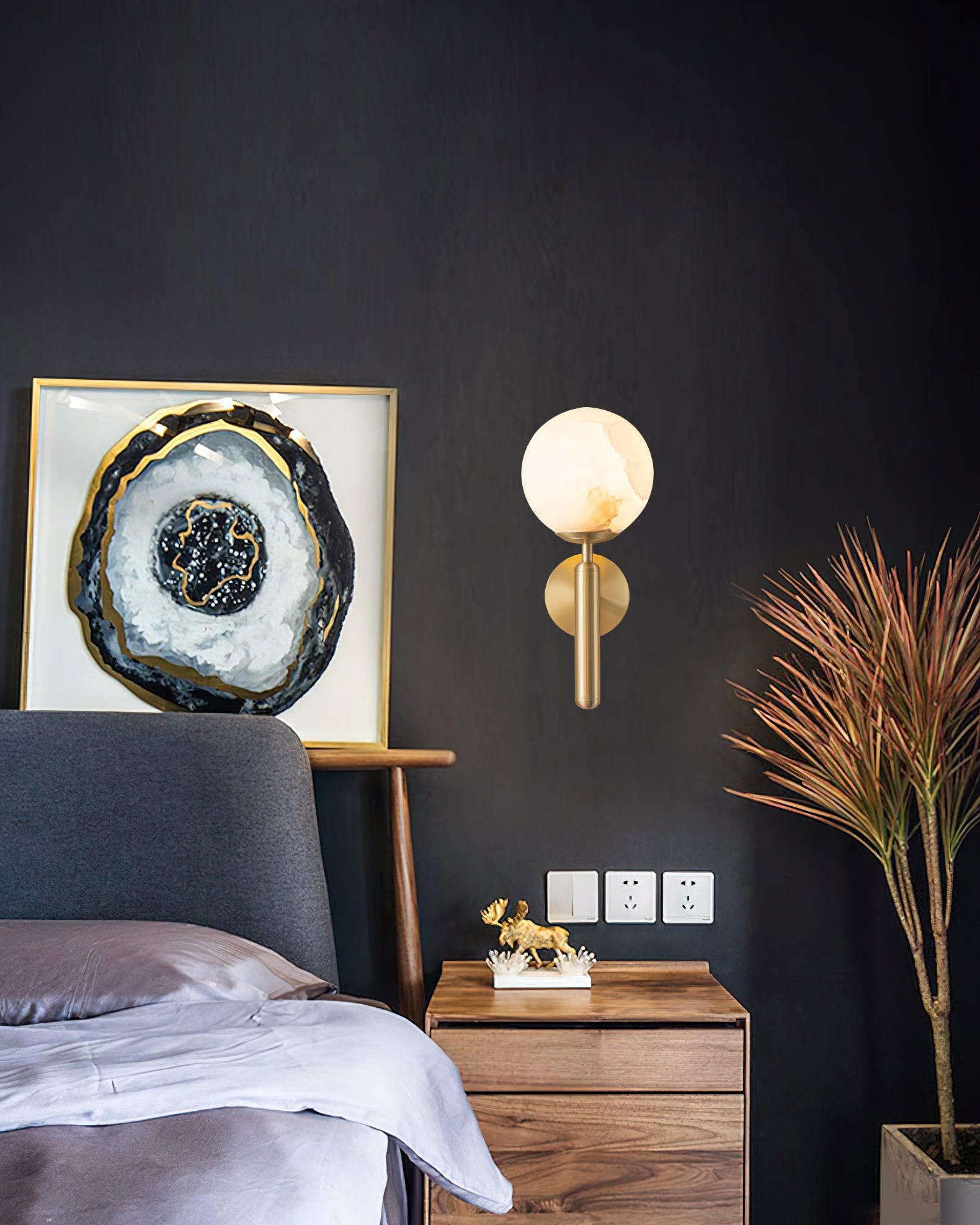 Mian alabaster wandlamp HL2992