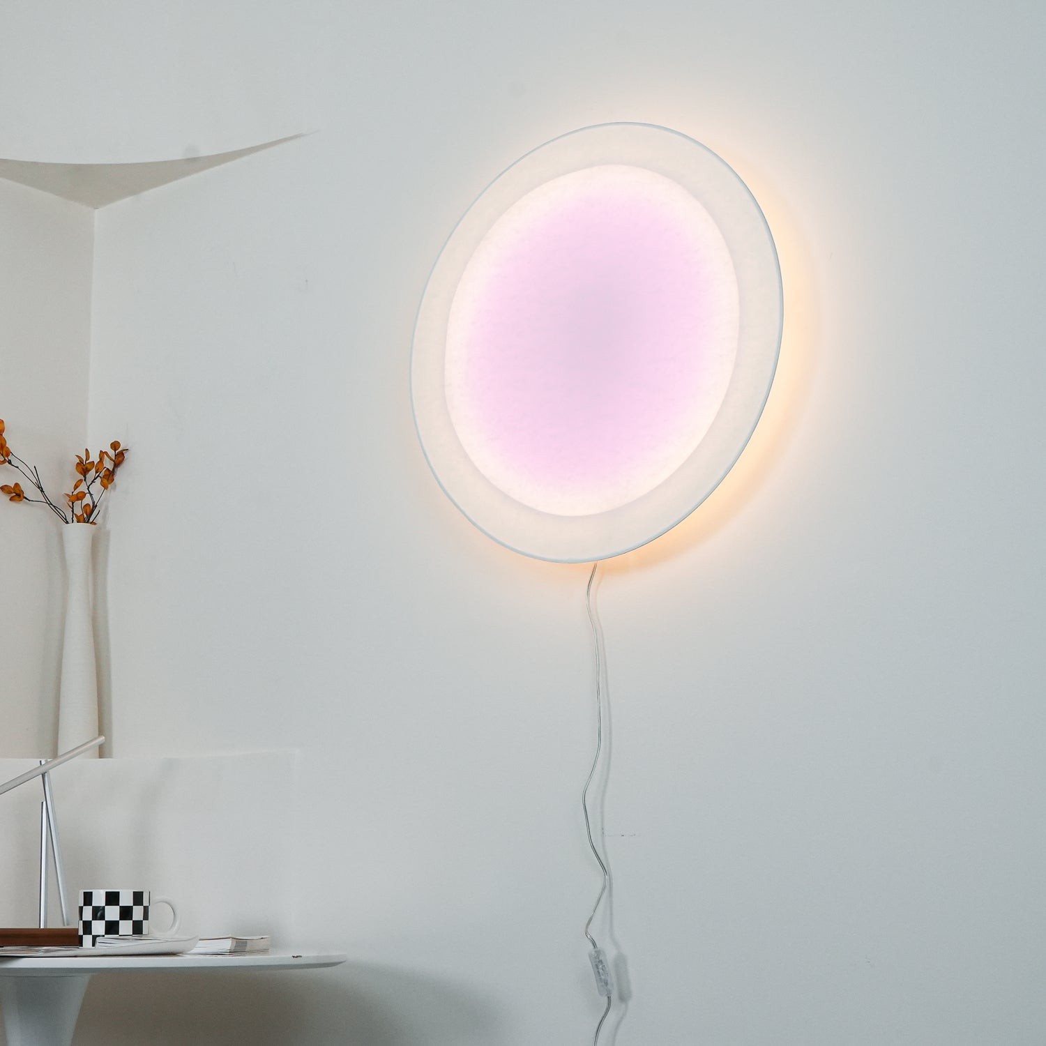Moderne eenvoudige plug-in ronde wandlamp HL949