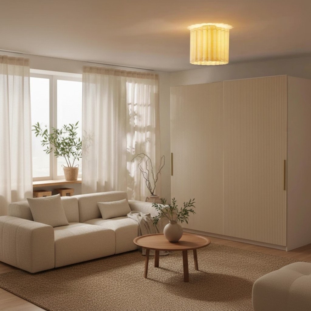 Hanglamp met velura linnen kap - Moderne, overgangsstijl plafondlamp voor eetkamers en keukens HL1996