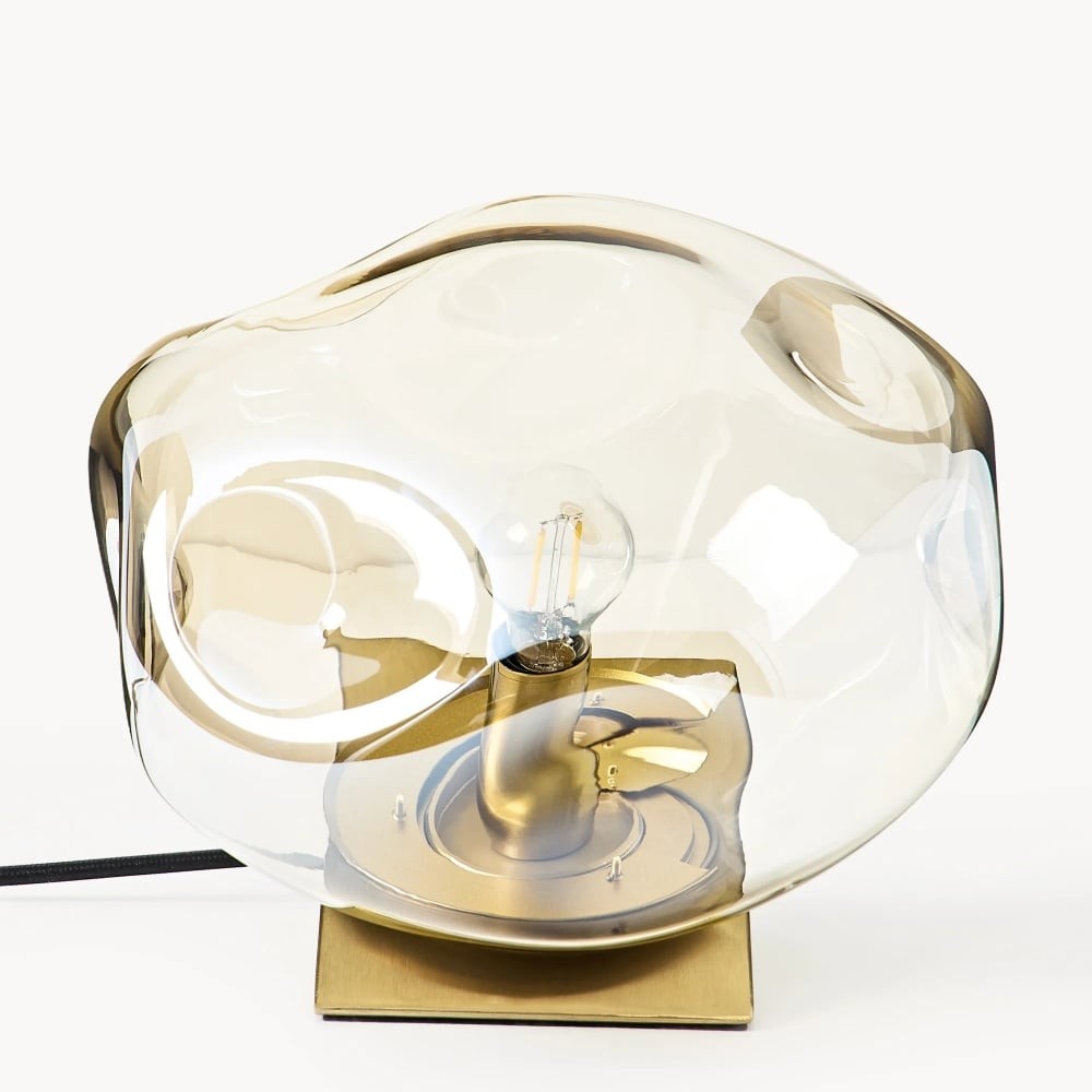 Glissora glazen tafellamp - Zachte, sculpturale glazen vorm voor woonkamer of slaapkamer HL1994
