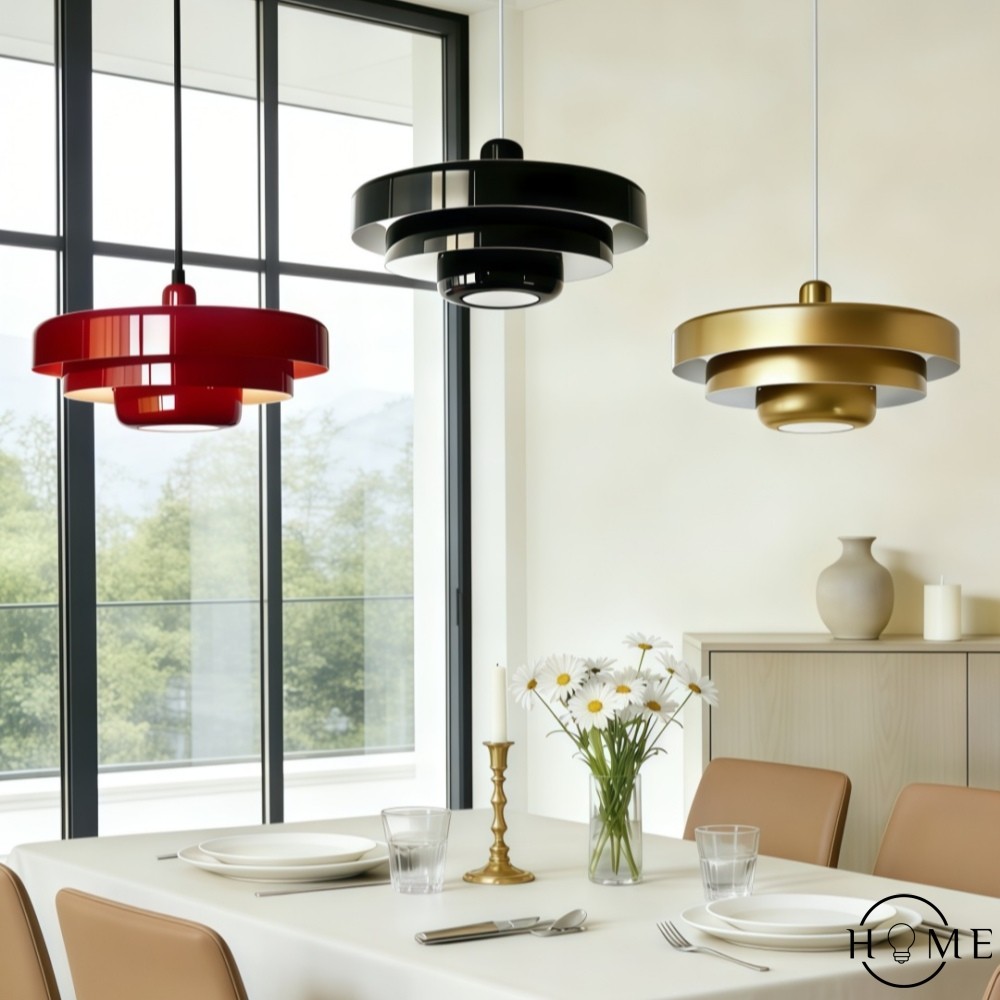 Macaron Disc Hanglamp - Scandinavische Meerlaagse Hanglamp van Metaal voor de Keuken HL179