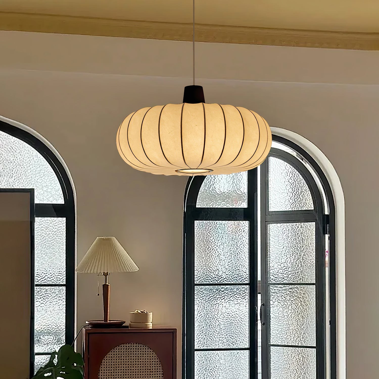 Klassieke zijden lantaarn hanglamp HL740