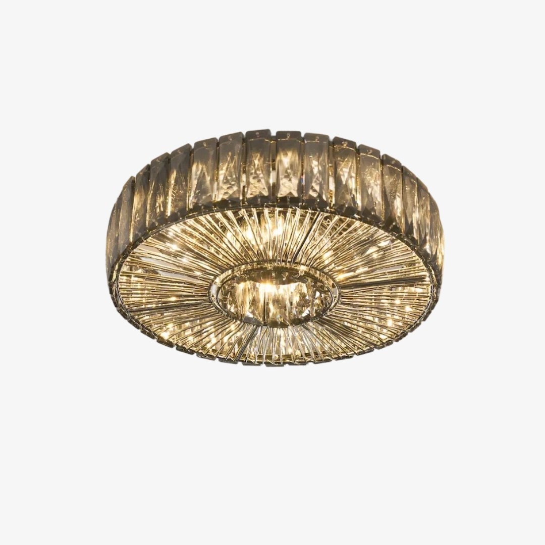 Clereon Elegante Ronde Plafondlamp – Modern Glazen Design voor Woonkamer HL2439