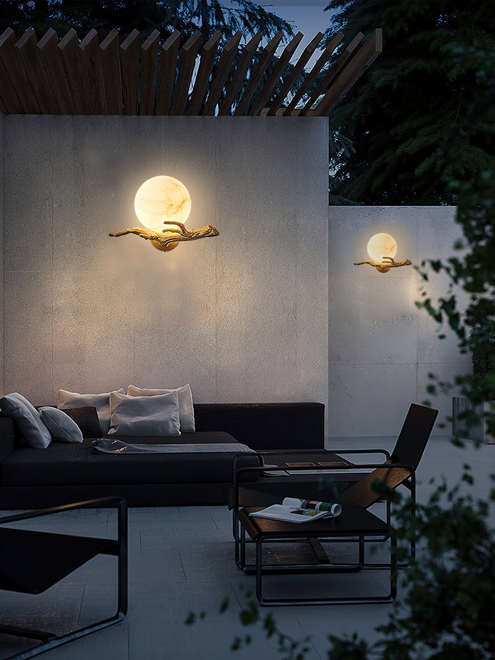 Retro Twigs Alabaster wandlamp HL2988