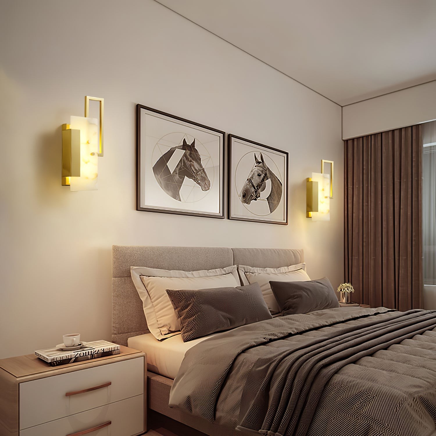 Althea alabaster wandlamp HL2949