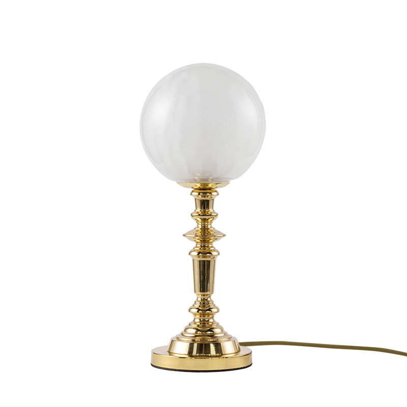 Vintage matglazen tafellamp