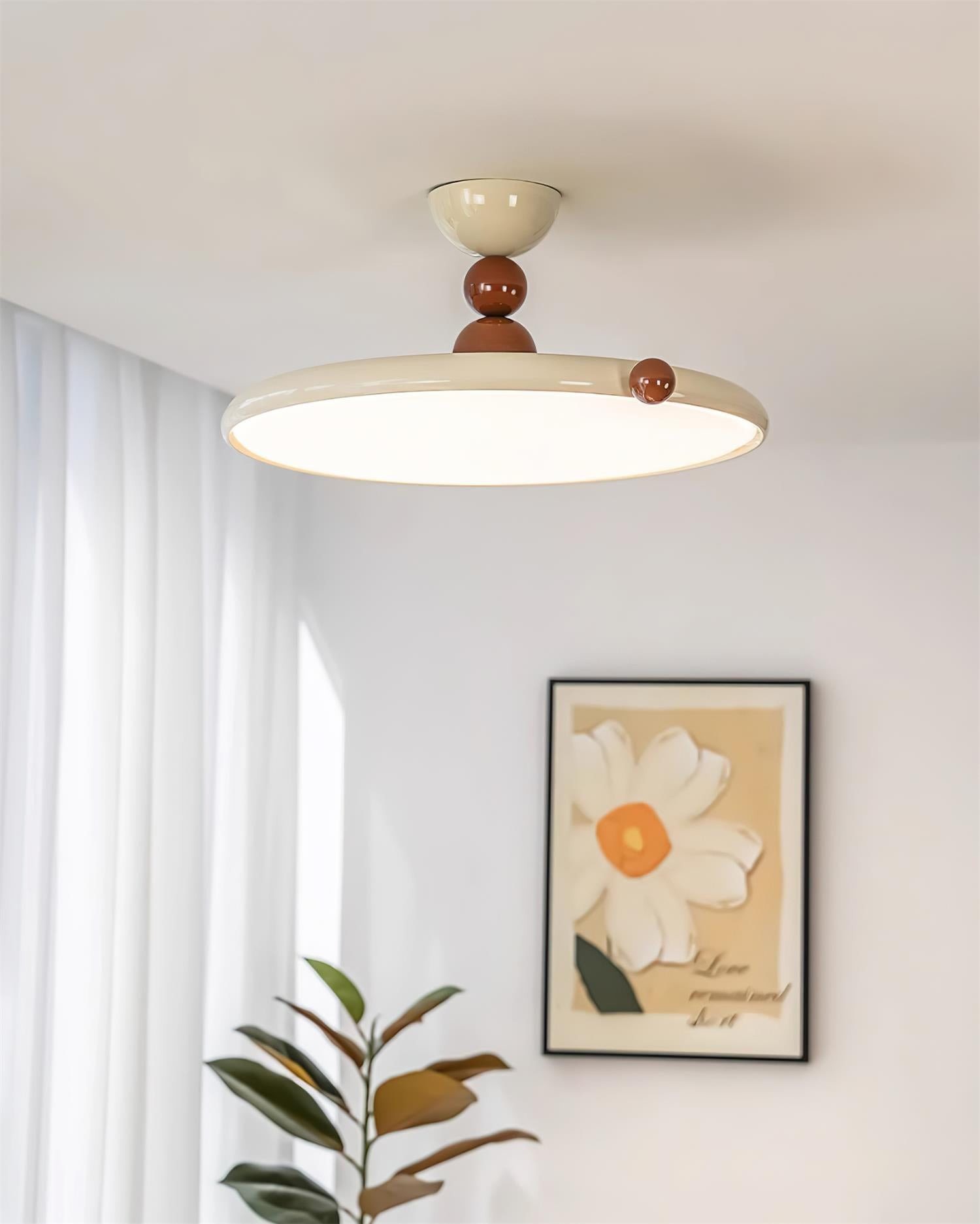 Franse stijl retro ronde vliegende schijf plafondlamp HL704