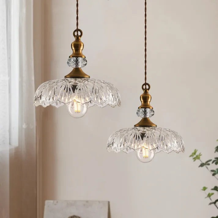 Mid-Century Mini Keukeneiland Glazen Hanglamp HL965