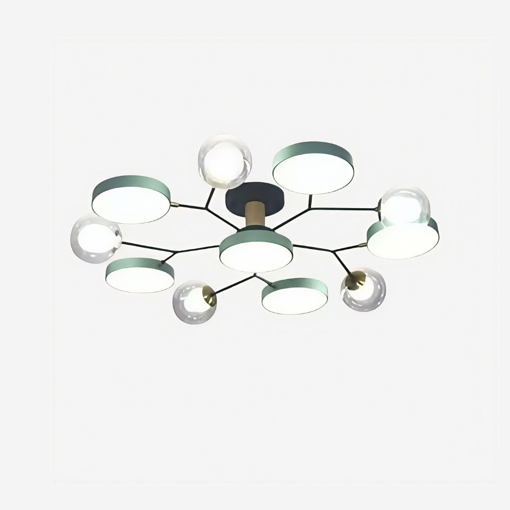 Nordic Branch LED Plafondlamp - Ronde Houten Lamp voor Slaapkamer HL1349