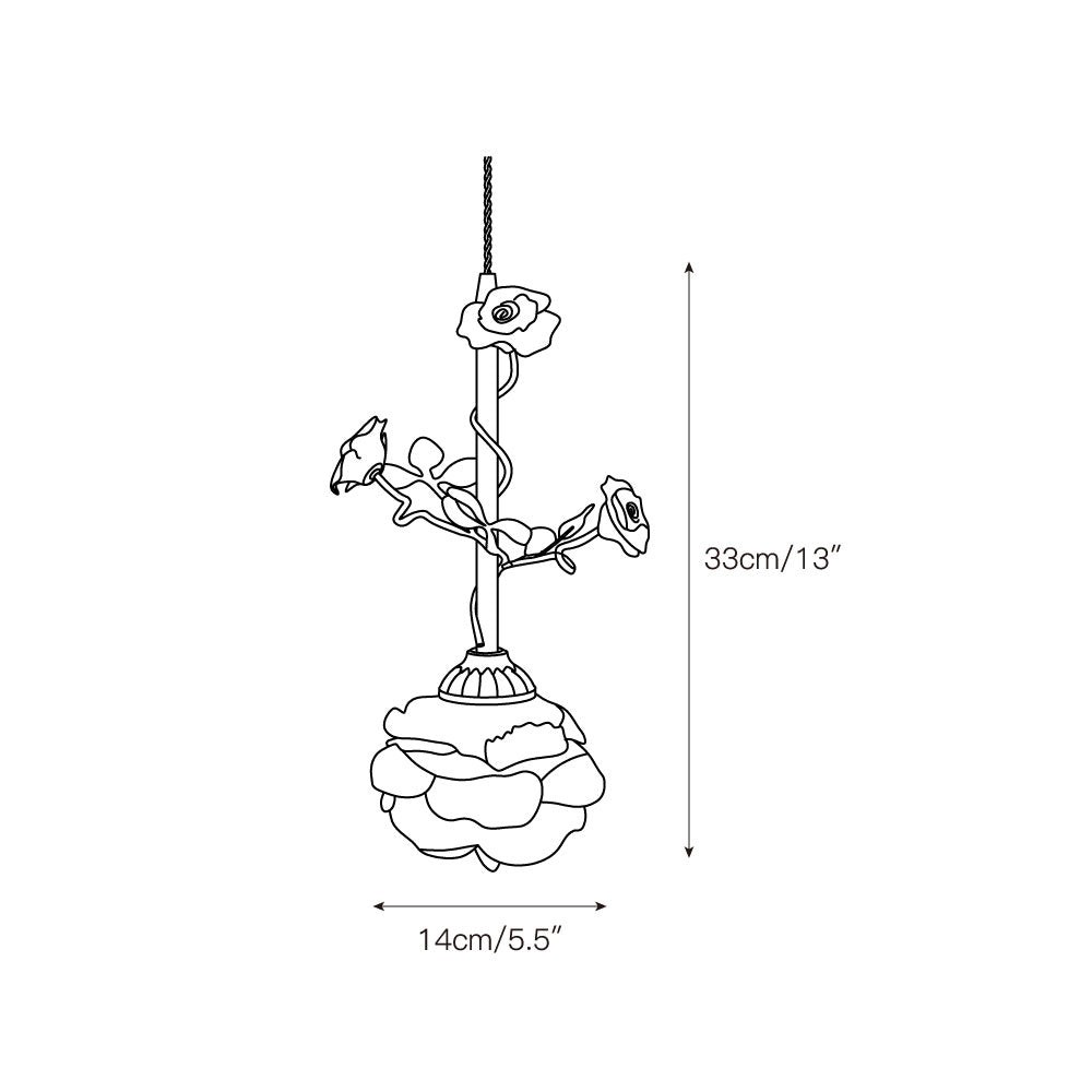 Lalique roze glazen hanglamp HL3227