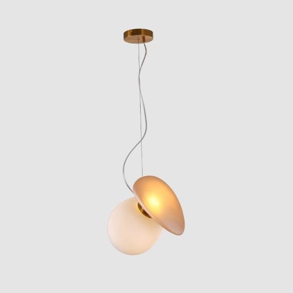 Doorschijnende hanglamp van matglas HL867