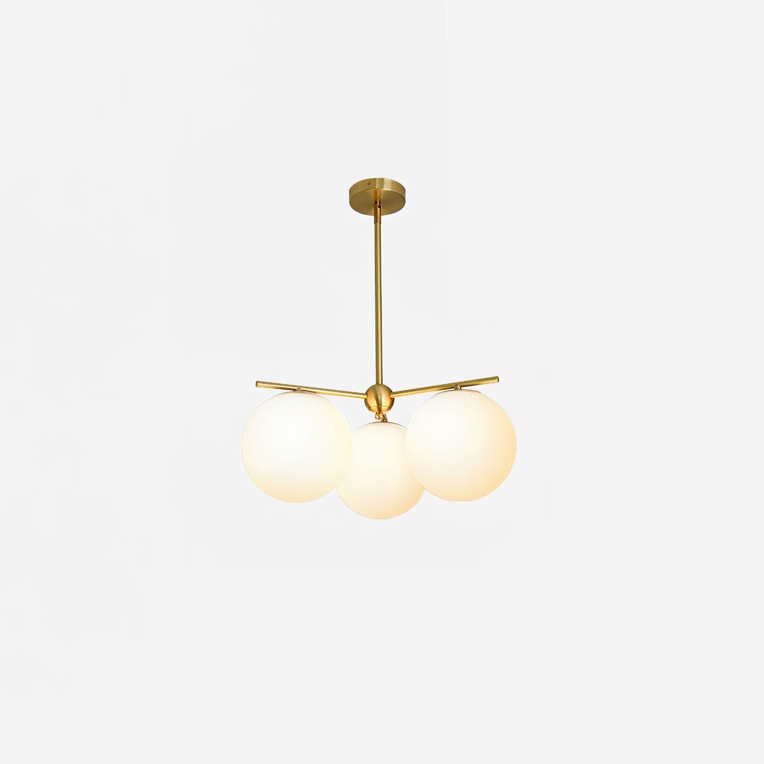 Luxe kroonluchter met bolvormige steel en messing HL1230