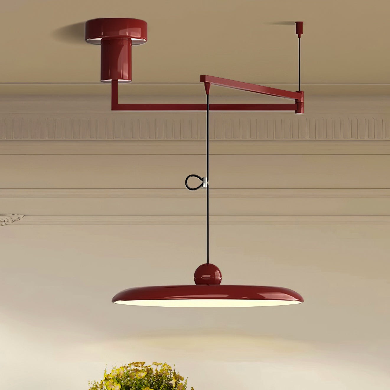 Eenvoudige moderne verstelbare hanglamp met zwenkarm HL885