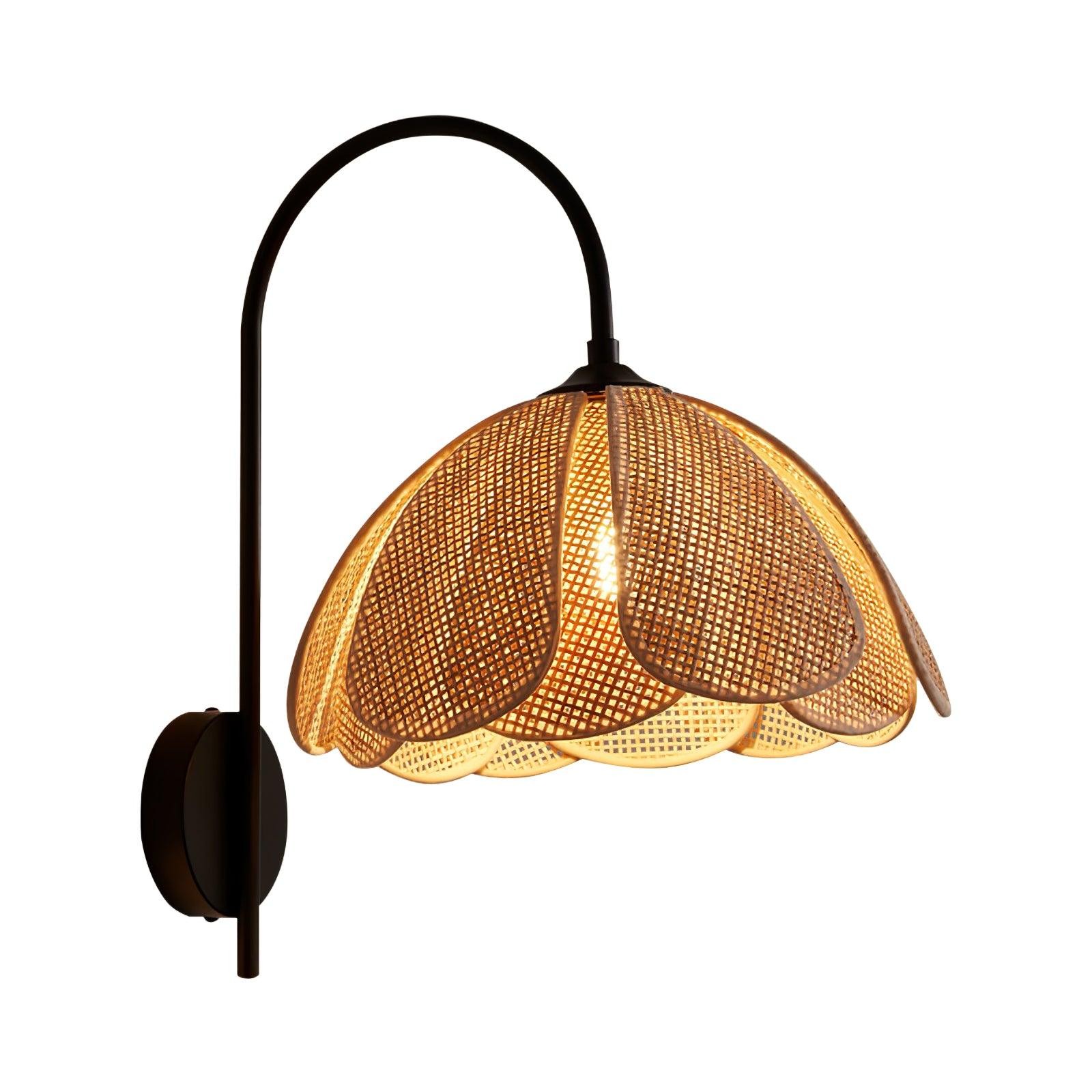 Rotan Bloemblaadje Wandlamp HL795