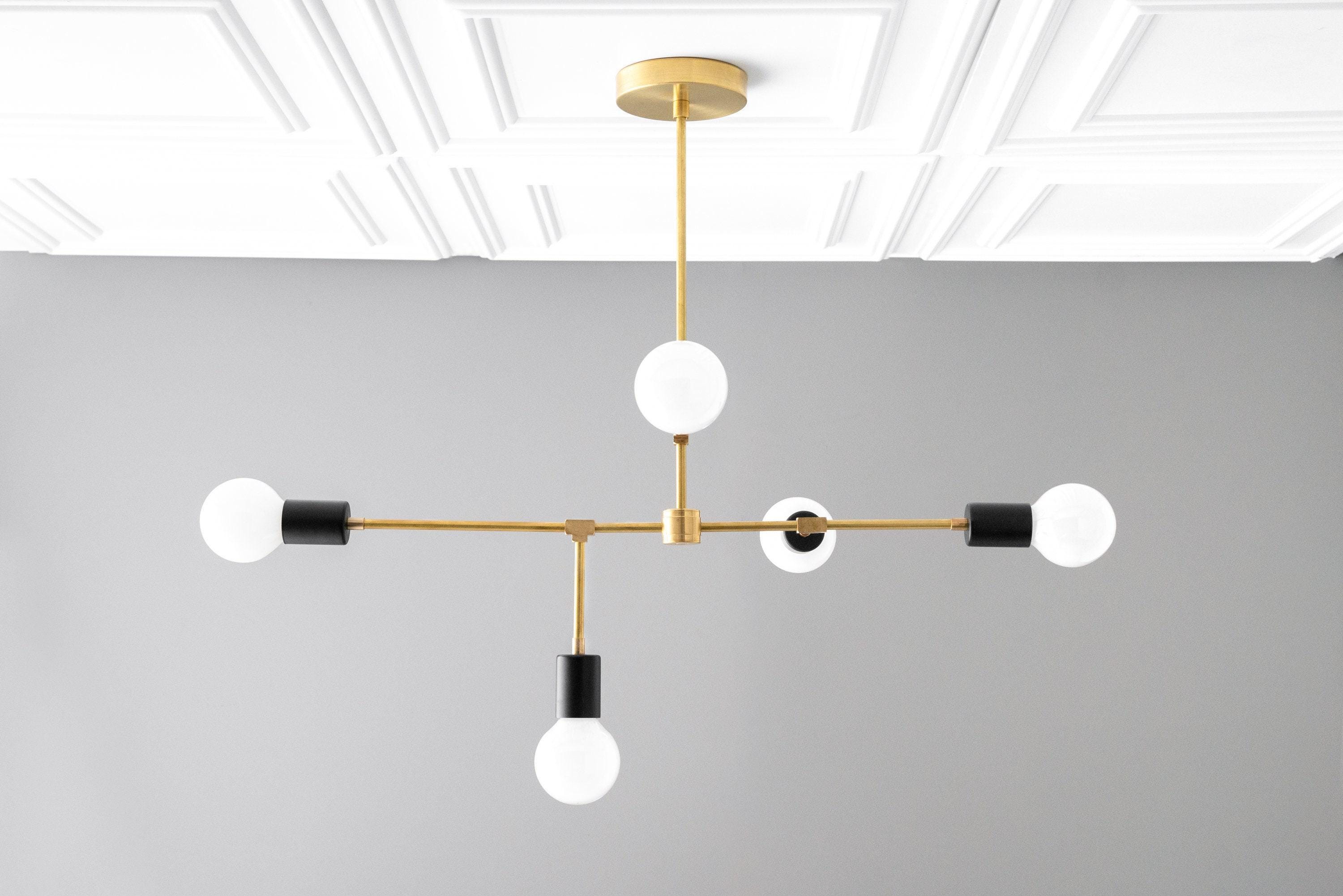 Mobilux Line 5-lichts kroonluchter - moderne plafondlamp voor eetkamer HL1717