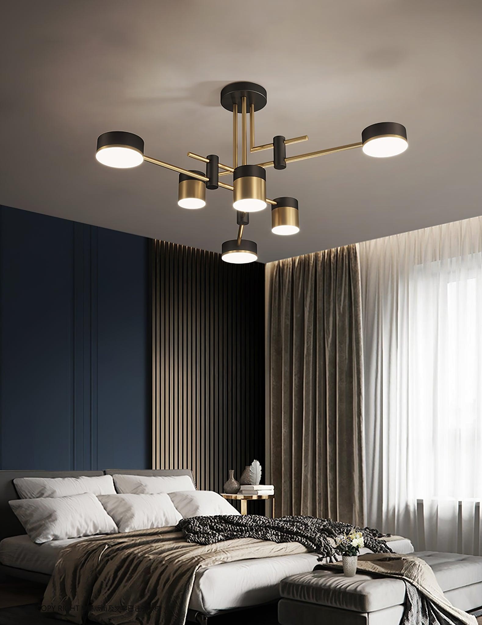 Luxe Spider Sputnik Design Metalen Schijf Plafondlamp HL1090