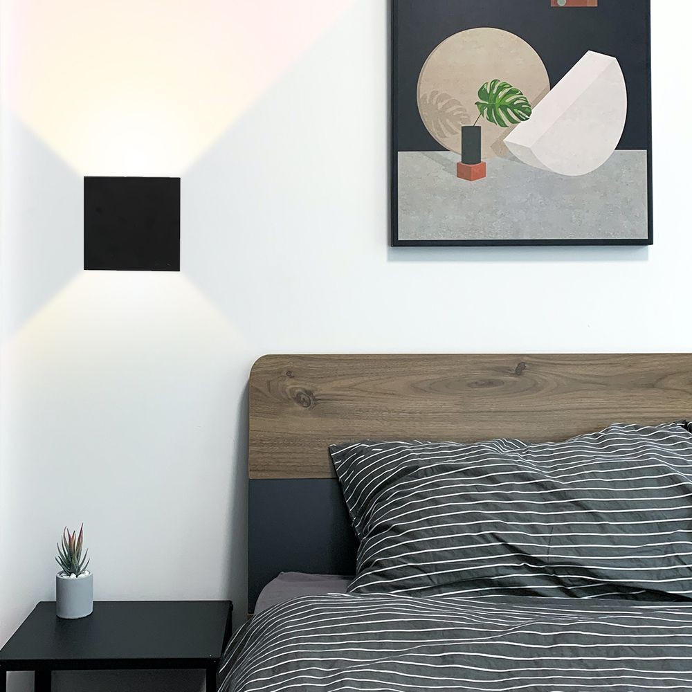 Moderne Cube LED Wandlamp Aluminium Voor Slaapkamer Huis Garage