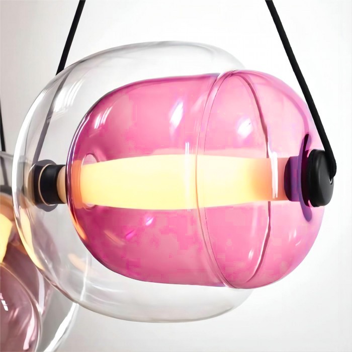 LED Capsula Hanglamp Gekleurd Glas
