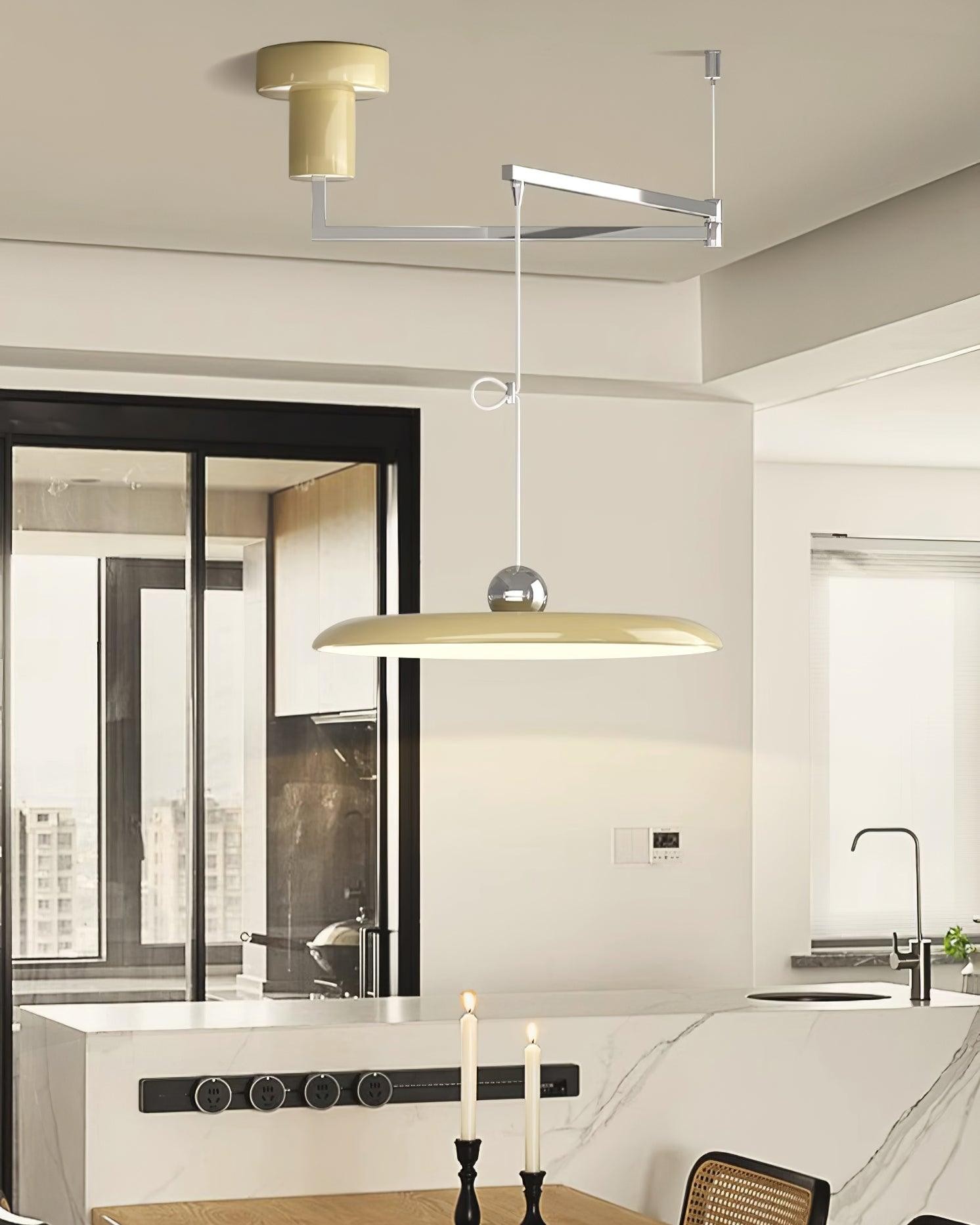 Eenvoudige moderne verstelbare hanglamp met zwenkarm HL885