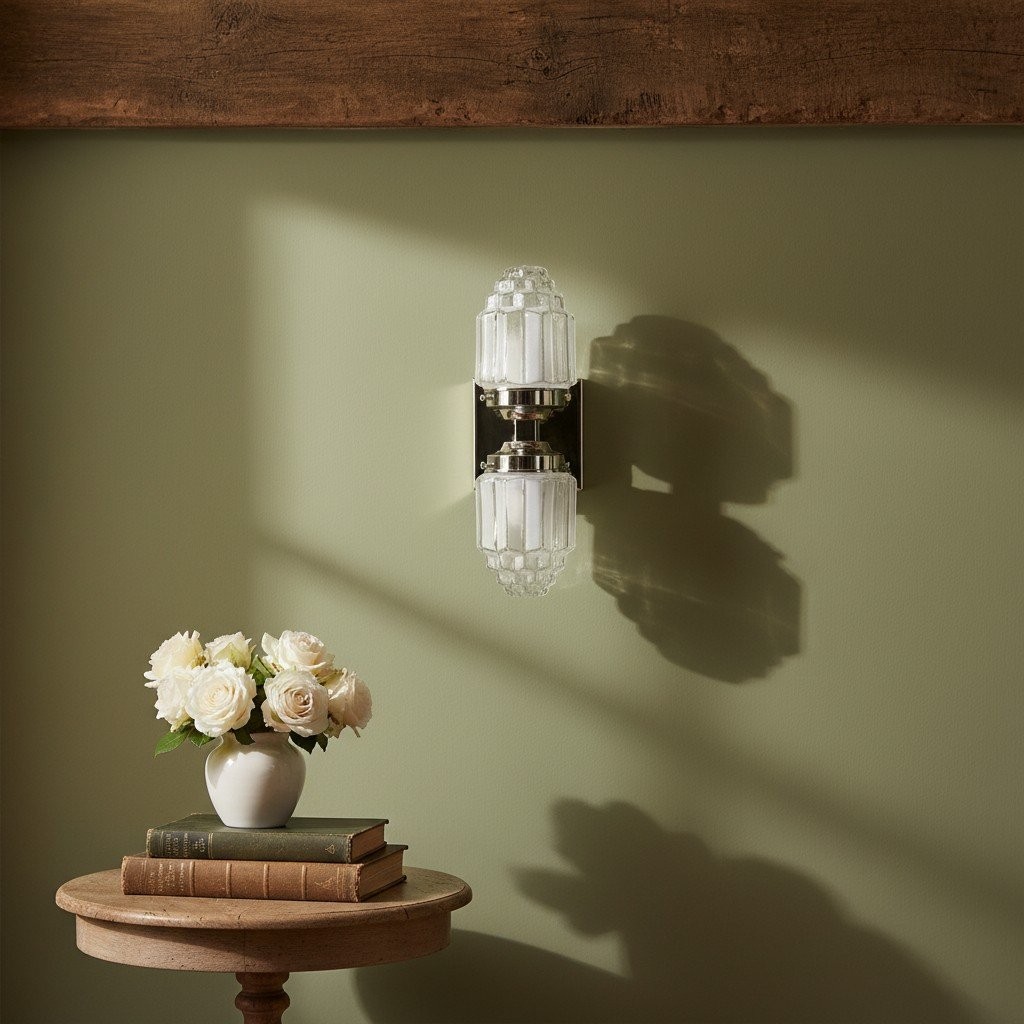 Tierlux Glazen Art Deco Wandlamp - Glazen Gematteerde Bollen met Wolkenkrabberbol HL1656