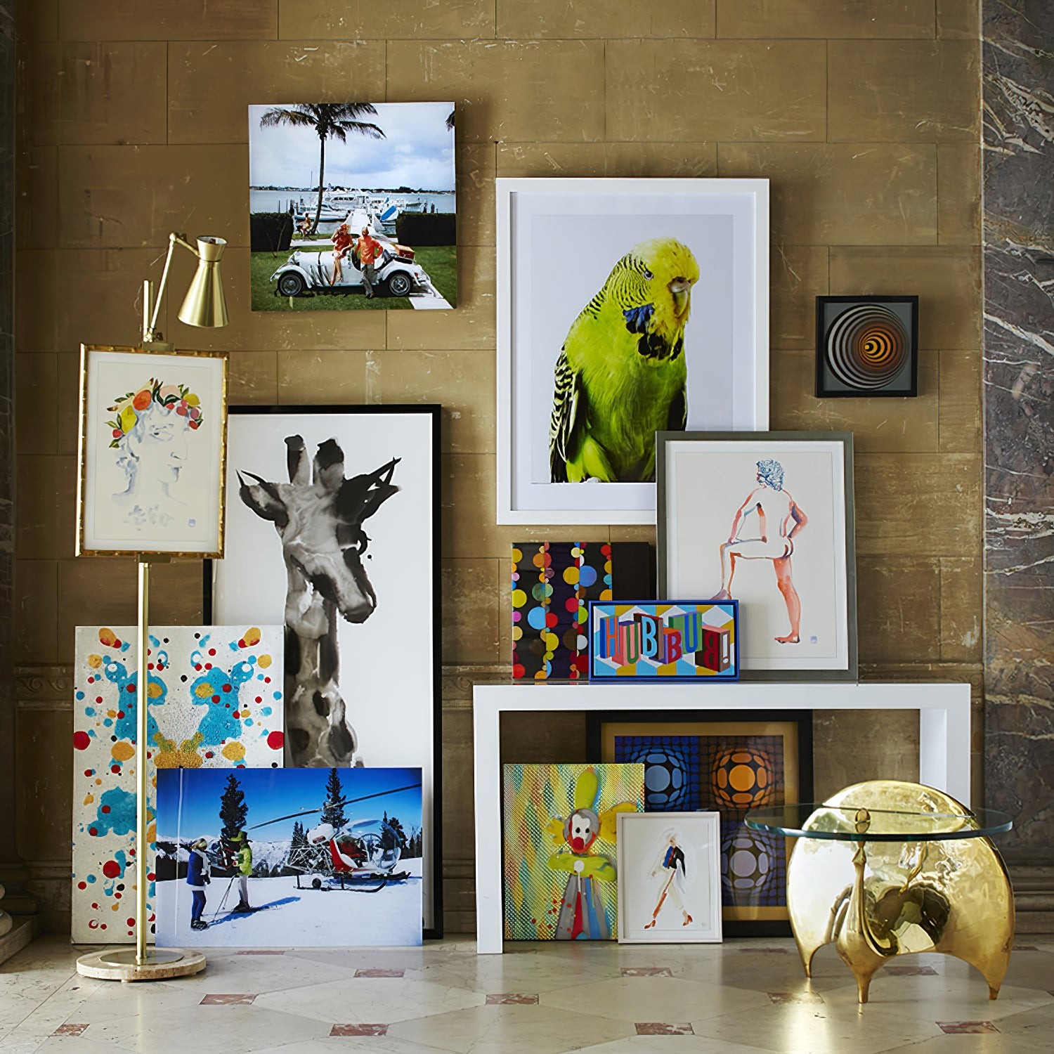 Met frameondersteuning staande lamp HL1201