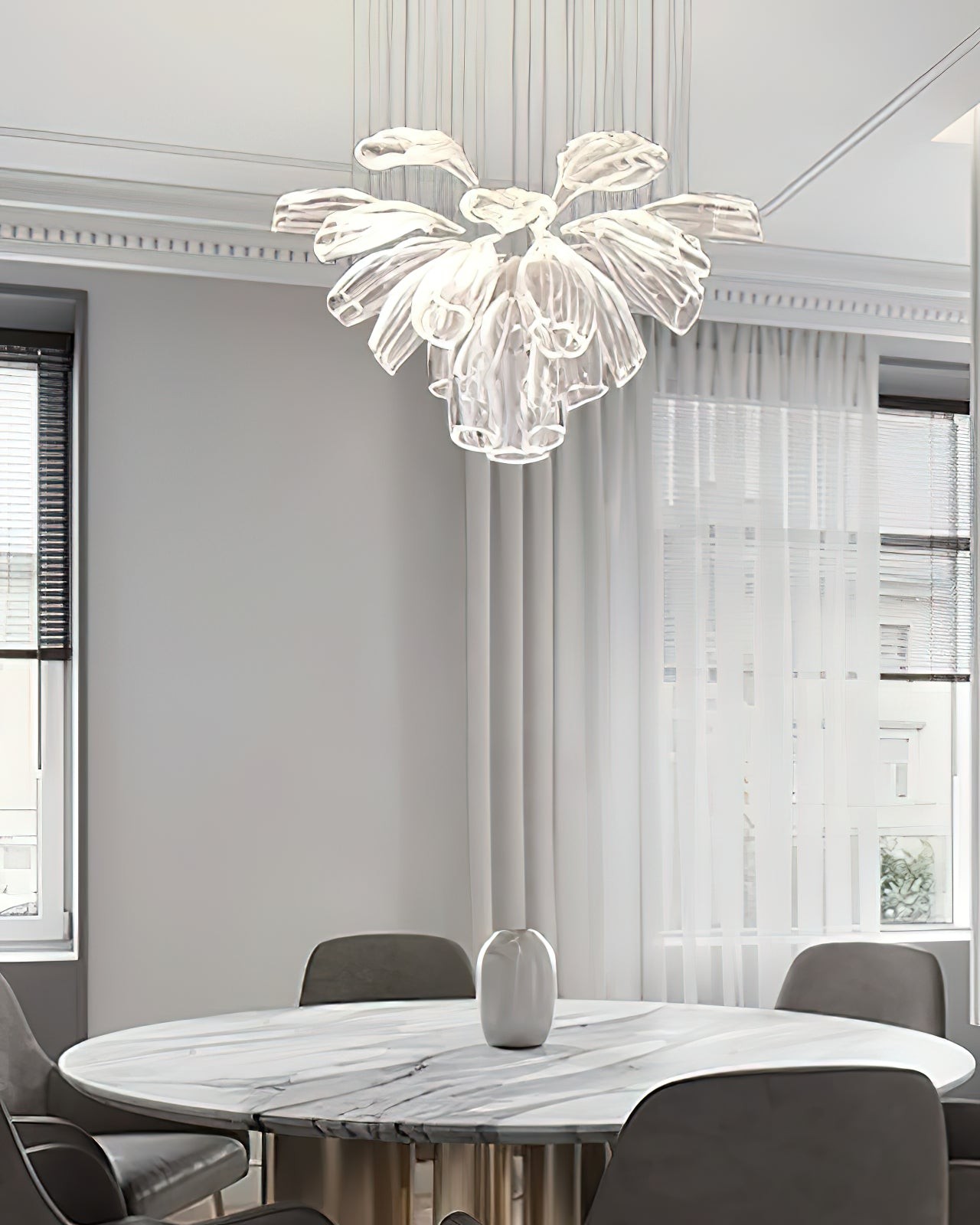 Glazen Lotus Kroonluchter HL1143