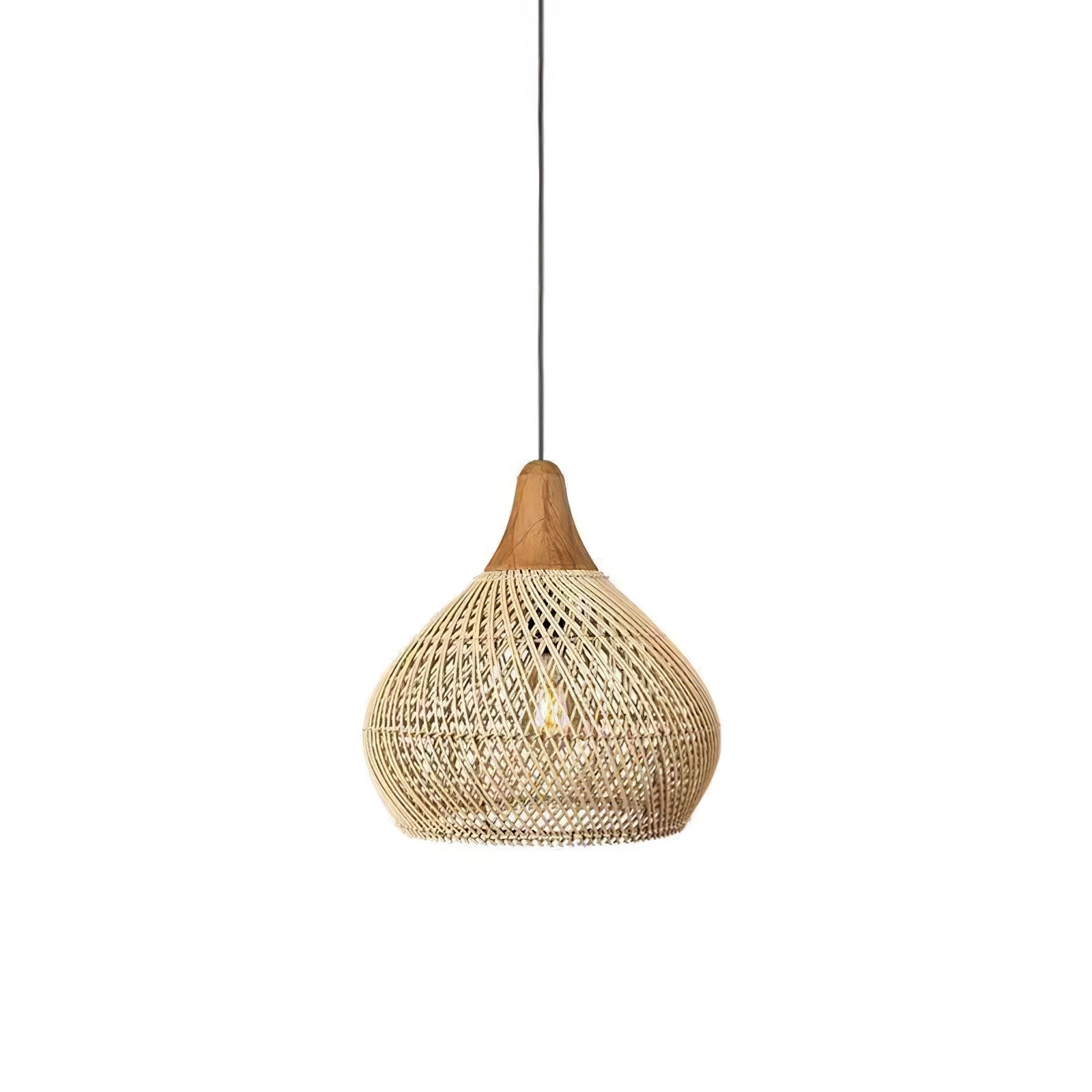 Harp gevlochten rotan hanglamp HL1402