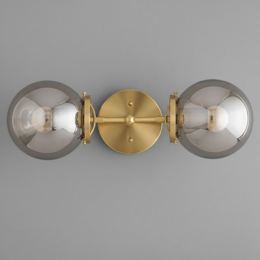 Lumio Globe Dubbele Globe Badkamer Wandlamp - Rustieke Boerderij Badkamer Wandlamp HL1698