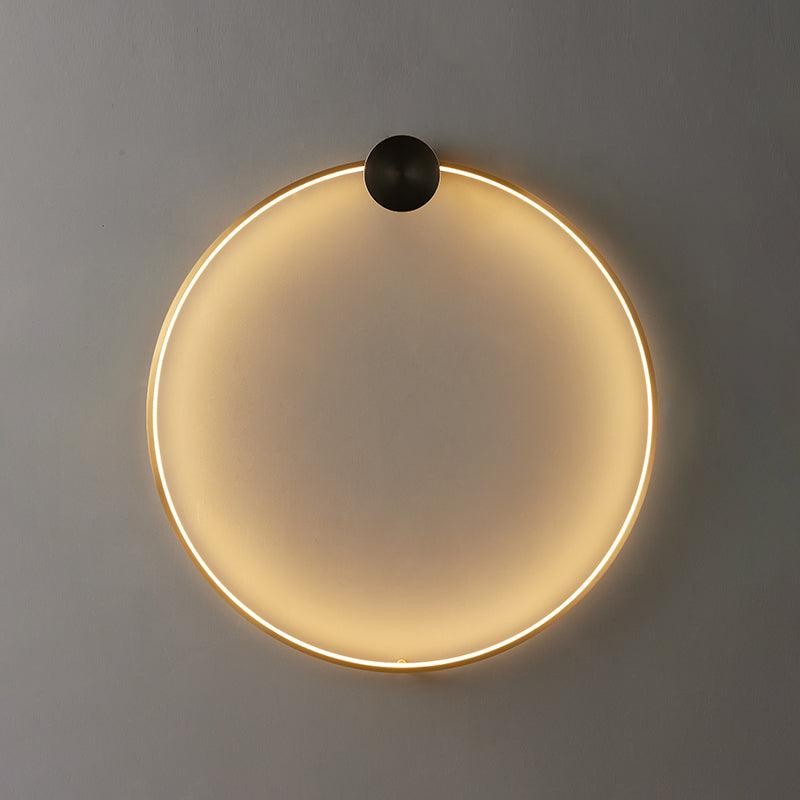 Minimalistische creatieve eenvoudige messing ronde LED-wandlamp HL776