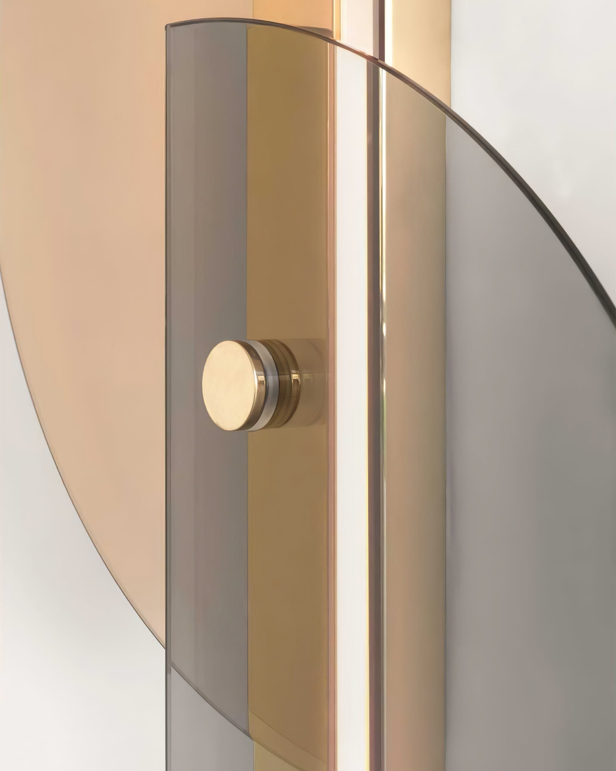 Eenvoudige waaiervormige glazen boogwandlamp HL635