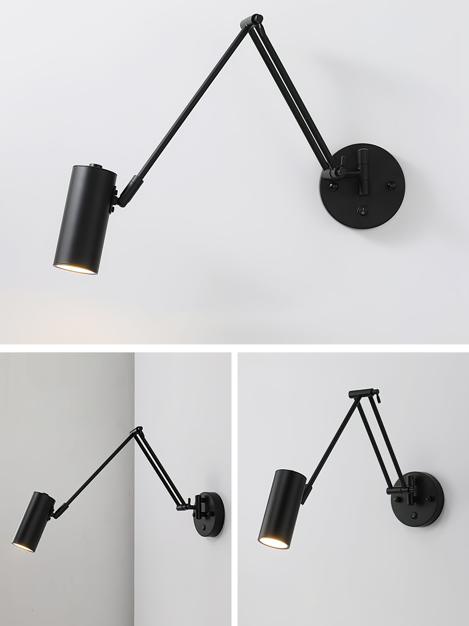 Wandlamp met zwenkarm HL1202