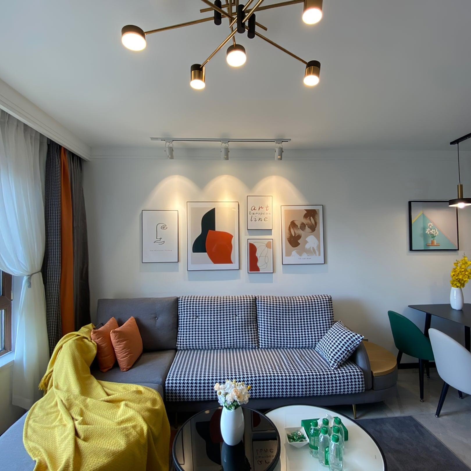 Luxe Spider Sputnik Design Metalen Schijf Plafondlamp HL1090