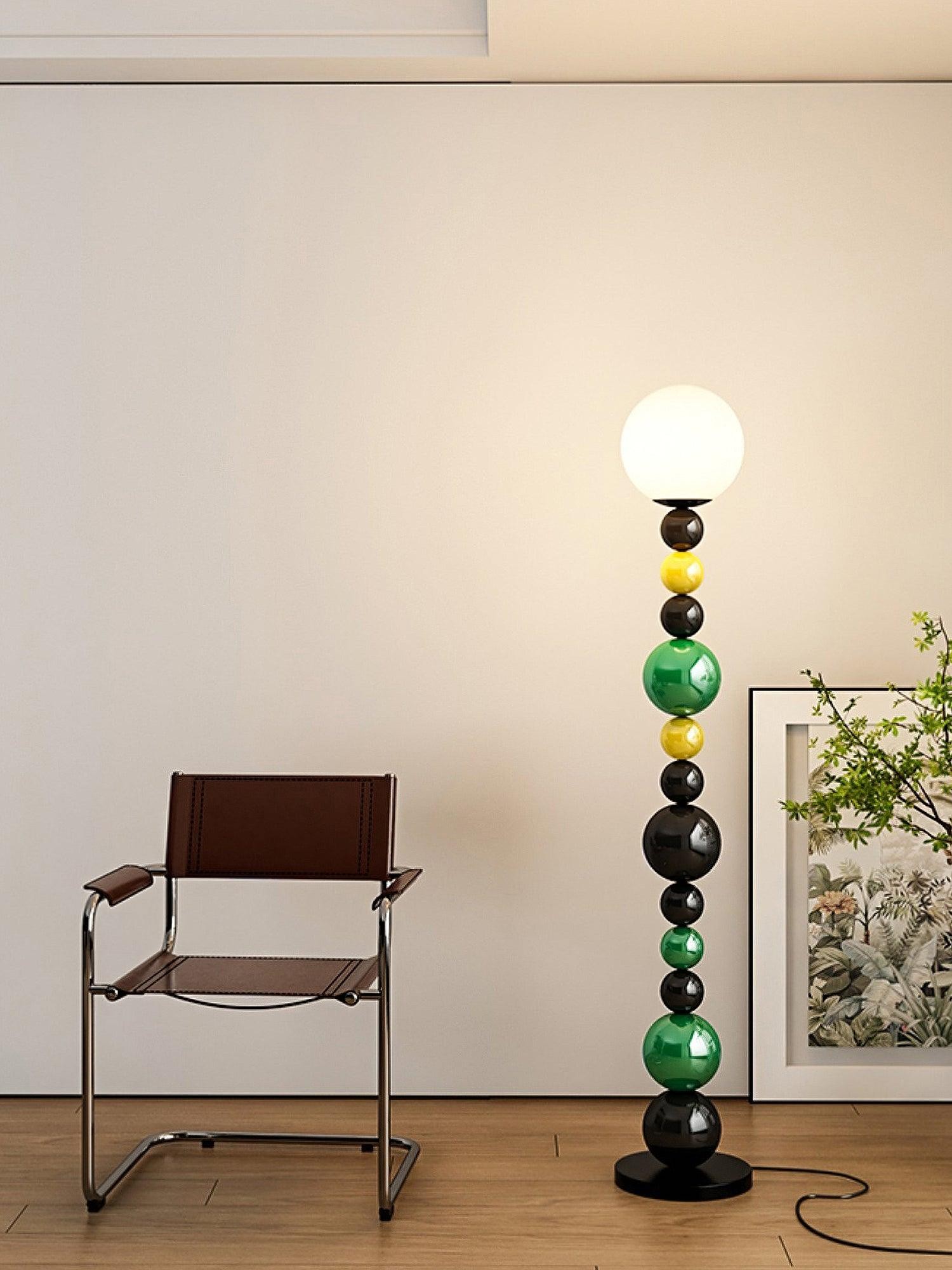 Kleurrijke ronde bol vloerlamp HL485