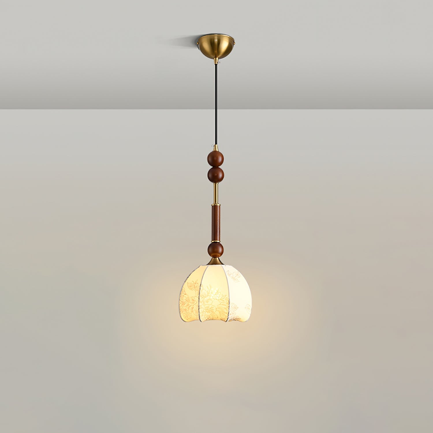Retro massief houten serie hanglamp HL770