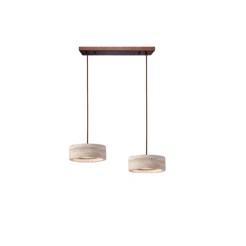 Hanglamp HL3487 in Wabi Sabi-stijl met travertijnsteen