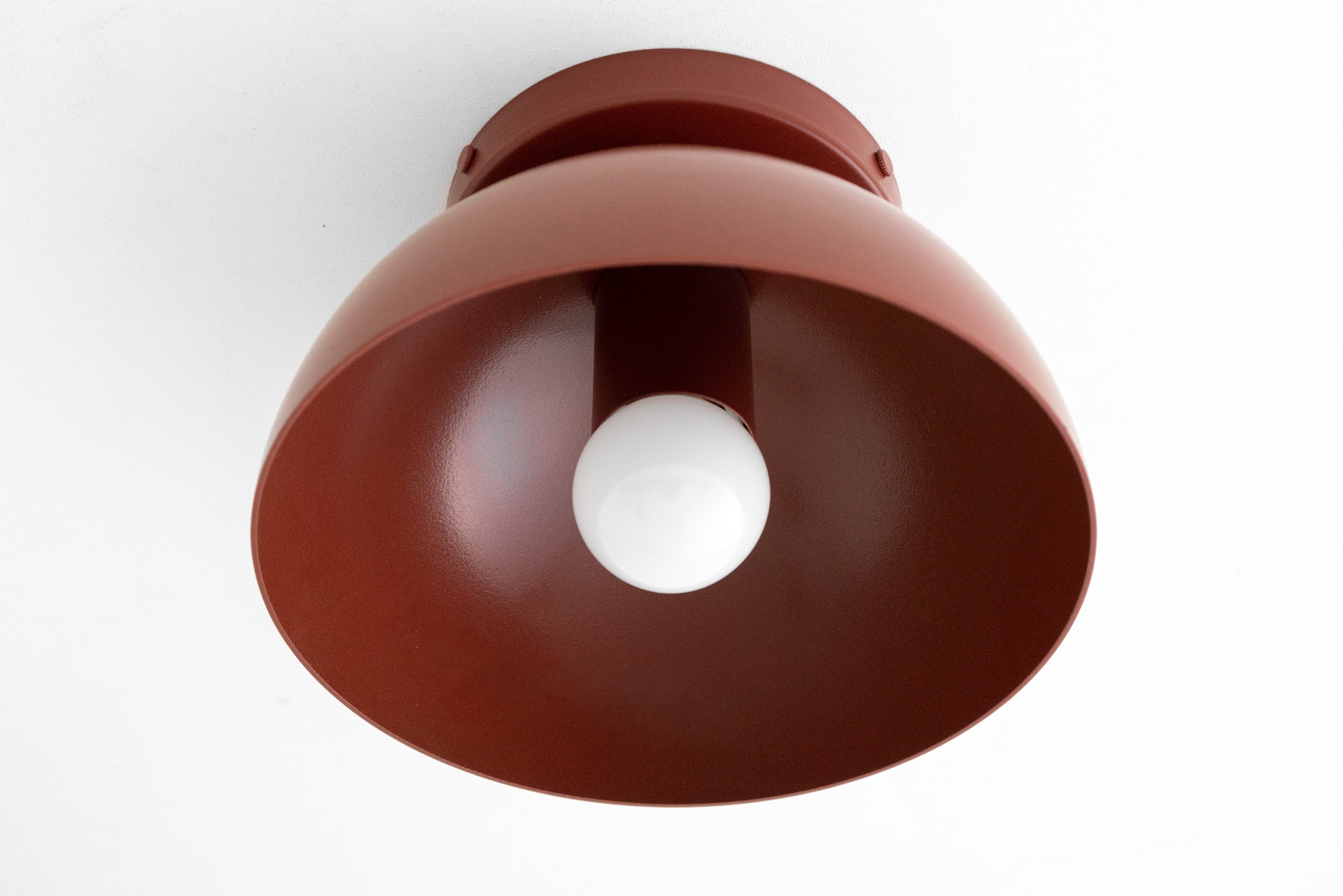 Metio Dome Shade Plafondlamp - Moderne Gekleurde Metalen Lamp voor Woonkamer en Slaapkamer HL1733