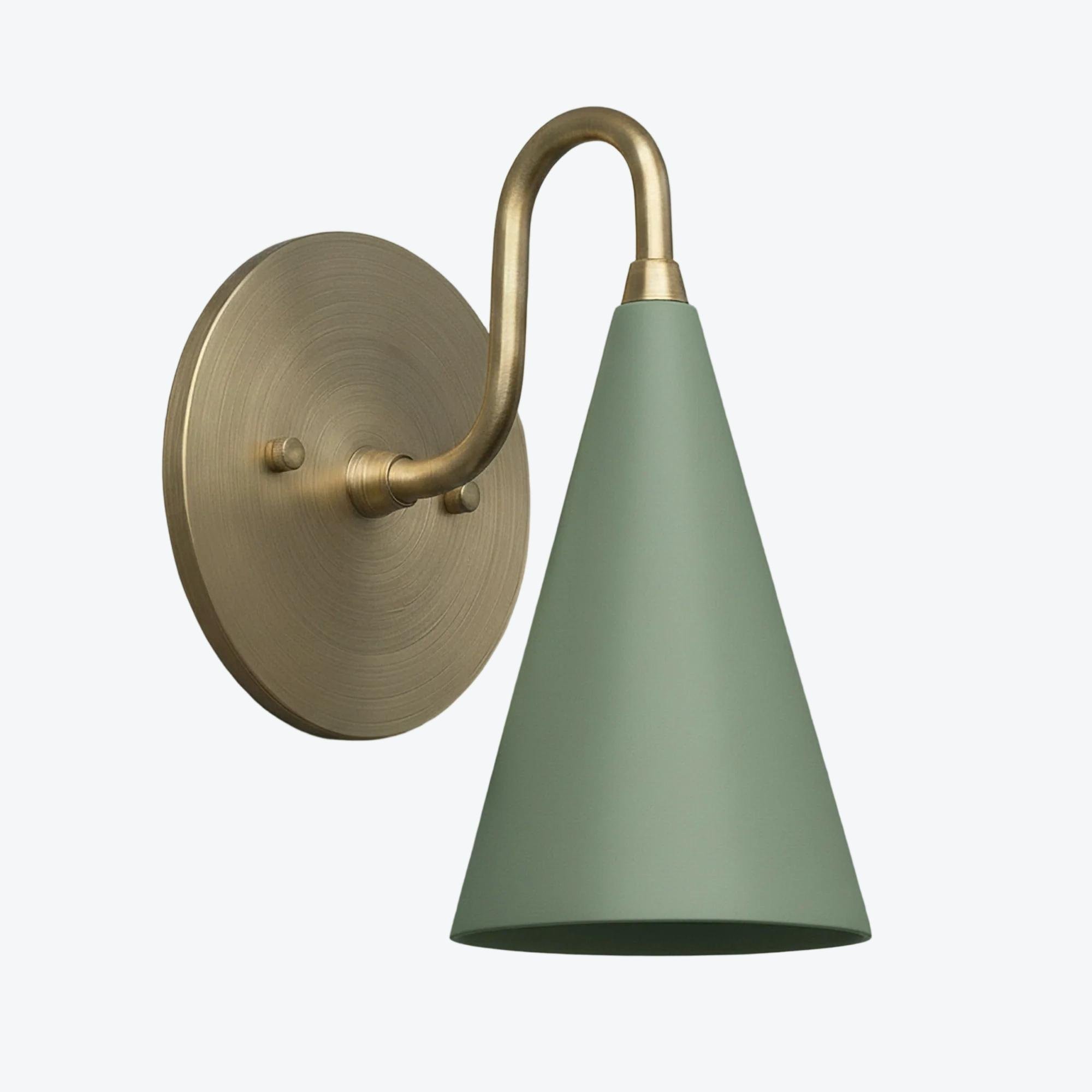 Curva metalen kegelvormige wandlamp - Vintage messing wandlamp voor hal of trappenhuis HL1967