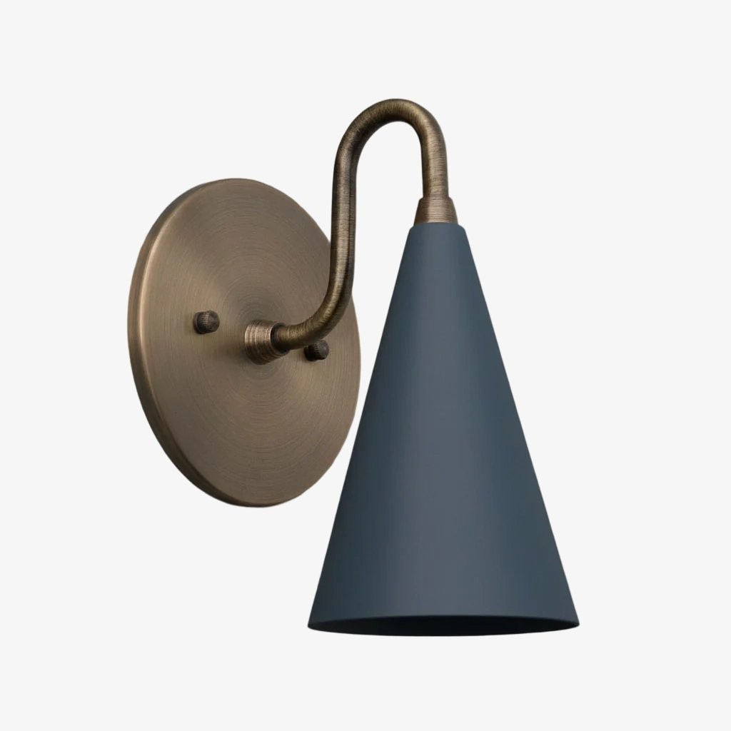Curva metalen kegelvormige wandlamp - Vintage messing wandlamp voor hal of trappenhuis HL1967