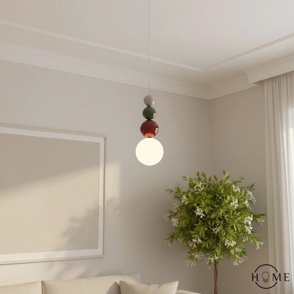 Nordic stijl bolvormige veelkleurige hanglamp HL933
