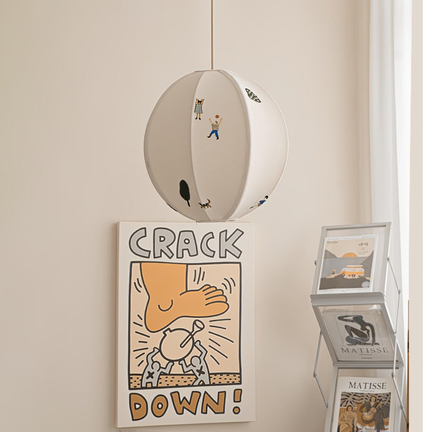 Park geborduurde textiel hanglamp HL634