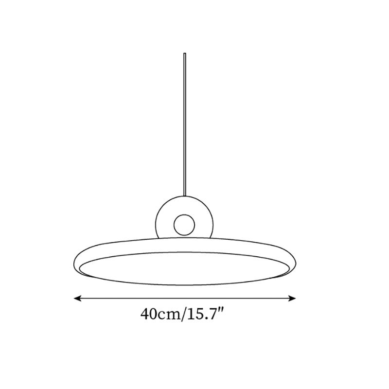 Crèmekleurige verticale vliegende schotel hanglamp HL469