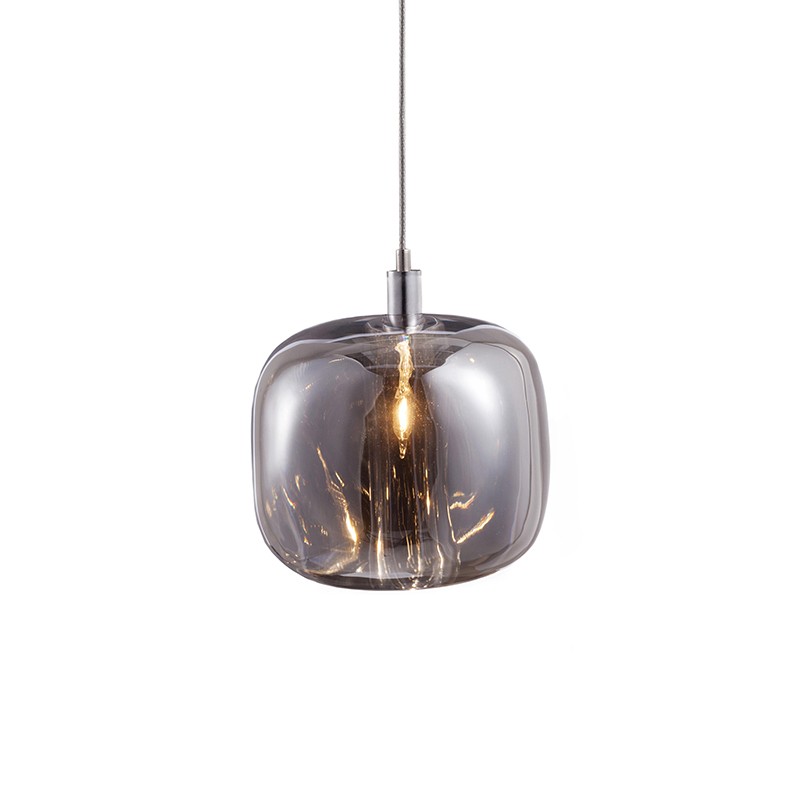 Cubie kroonluchter rookglas bol hanglamp voor kookeiland