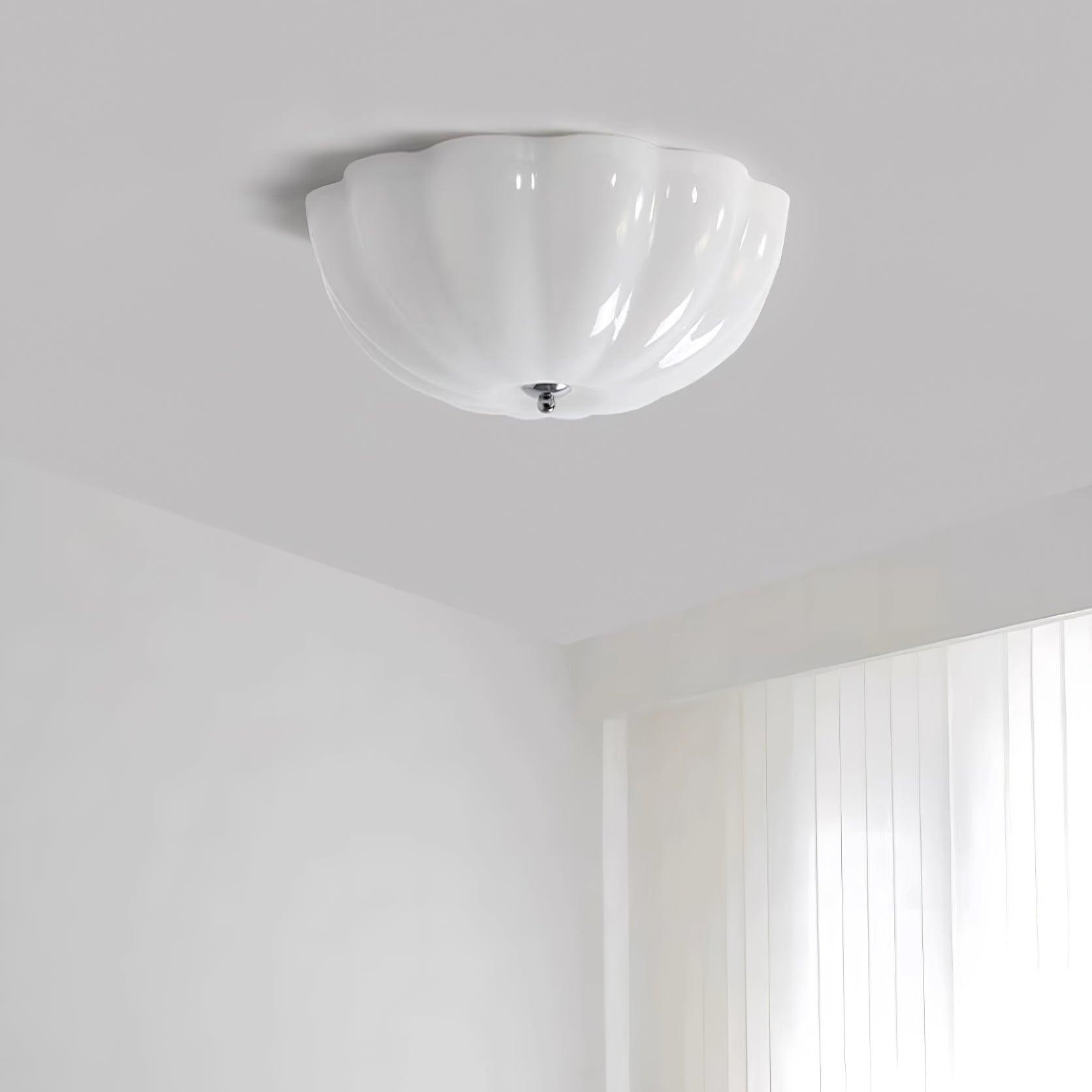 Geleivormige glazen plafondlamp HL556
